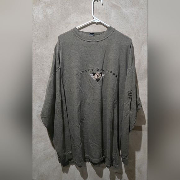 VTG Harley Davidson Motorcycles Mens 2XL Embroidered Long Sleeve Chicago - Picture 1 of 7